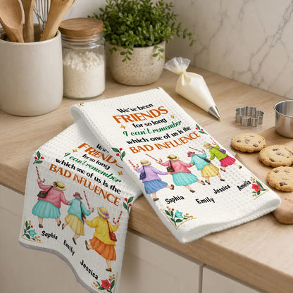 Personalized Kitchen Towel, Skipping Friends and Funny Friendship Quote, Creative Gift for a Lifelong Friend