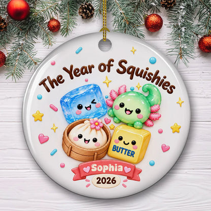 The Year of Squishies Personalized Ceramic Ornament, Colorful Keepsake and Creative Gift for Squishy Fans