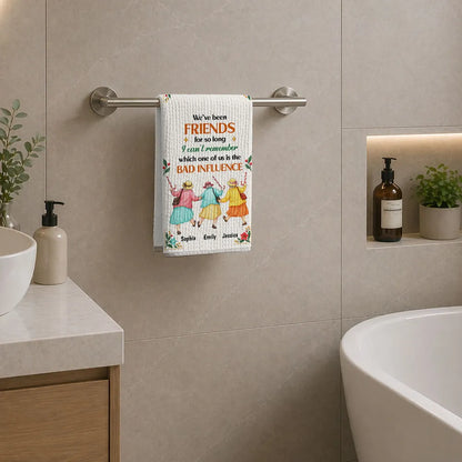 Personalized Kitchen Towel, Skipping Friends and Funny Friendship Quote, Creative Gift for a Lifelong Friend