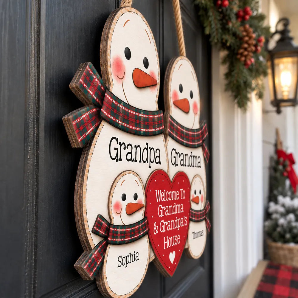 Personalized Wooden Sign, Welcome to Grandma & Grandpa's House, Heartwarming Creative Gift for Grandparents