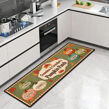 Grandma & Grandpa's Pumpkin Patch Standard Doormat, Personalized Creative Gift for a Warm Fall Entryway