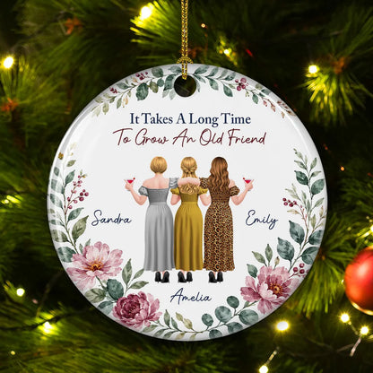 Personalized Ceramic Ornament, Friends Arm in Arm, No One Will Ever Be As Entertained By Us As Us, Creative Close Friend Gift