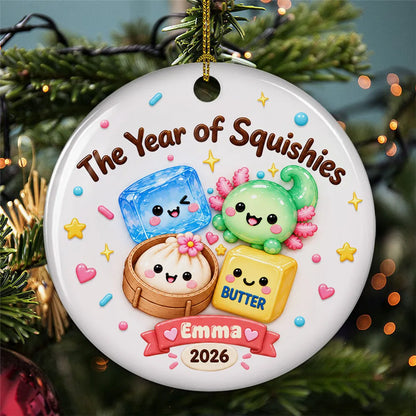 The Year of Squishies Personalized Ceramic Ornament, Colorful Keepsake and Creative Gift for Squishy Fans