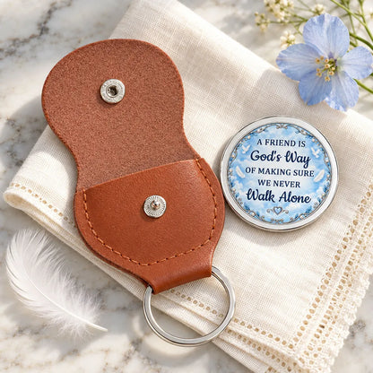 Personalized Pocket Hug with Friends Embracing Under a Blue Sky, Unique Keepsake Gift for a Best Friend