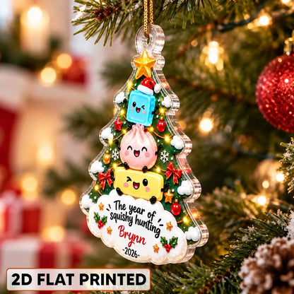 Joyful Stacked Squishies Acrylic Ornament, Personalized Keepsake for Hanging on the Tree and Creative Gift for Kids