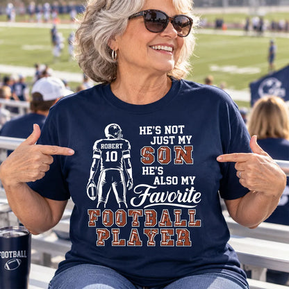 Personalized Classic Tee, My Favorite Football Player Quote, Creative Stadium Gift for Wife