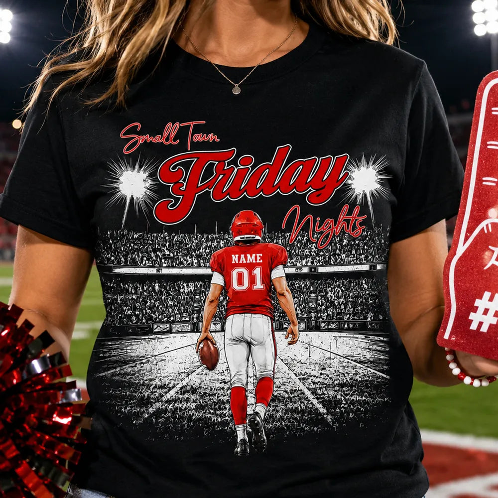Personalized Sweatshirt, Football Player Walking Onto a Floodlit Field, Creative Gift for Football Fans