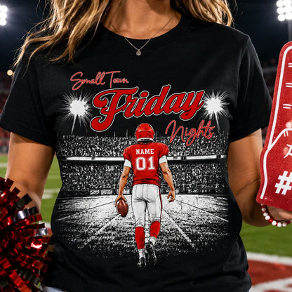 Personalized Sweatshirt, Football Player Walking Onto a Floodlit Field, Creative Gift for Football Fans