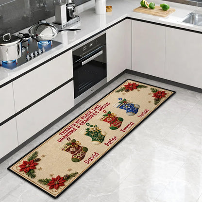 Grandma's Christmas Crew Standard Doormat, Personalized Family Welcome, Unique Christmas Gift for Grandma