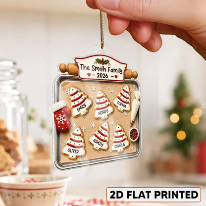 Personalized Acrylic Ornament, Custom Christmas Tree Cake Tray, Unique Gift for Family