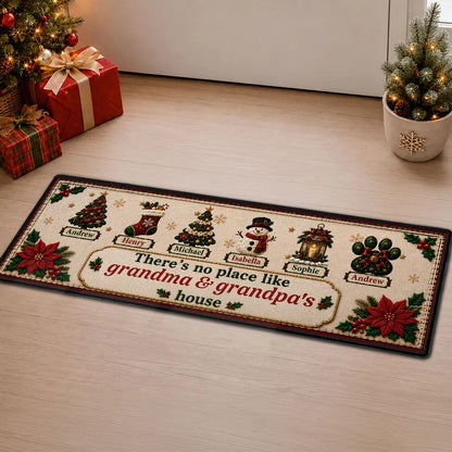 Personalized Standard Doormat, There's No Place Like Grandma & Grandpa's House, Creative Gift for Grandparents