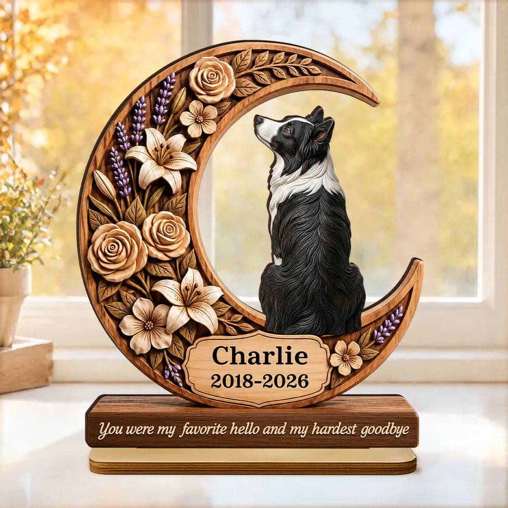 You Were My Favorite Hello Personalized Wooden Plaque, Dog Memorial, Creative Keepsake Gift for Pet Owners
