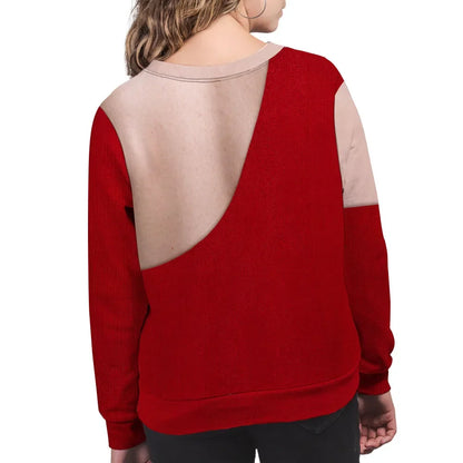 Personalized Printed Sweatshirt, Funny Reindeer Illusion for Smiling Couples at Christmas Parties, Unique Creative Gift