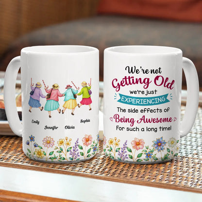 Personalized Ceramic Mug With Witty Aging Quote, Creative Friendship Gift for Morning Coffee and Shared Laughs
