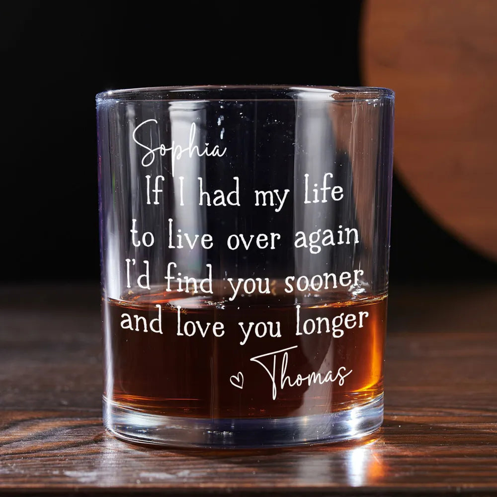 Personalized Whiskey Glass with Romantic Quote, Custom Love Message for Couples, Unique Gift for Whiskey Lovers & Special Occasions