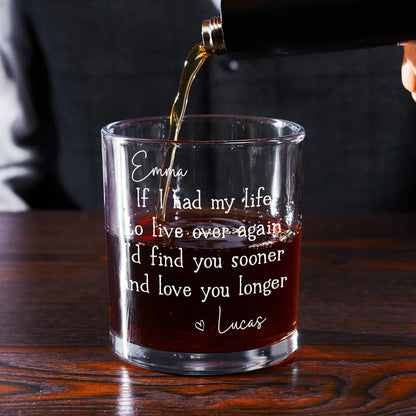 Personalized Whiskey Glass with Romantic Quote, Custom Love Message for Couples, Unique Gift for Whiskey Lovers & Special Occasions