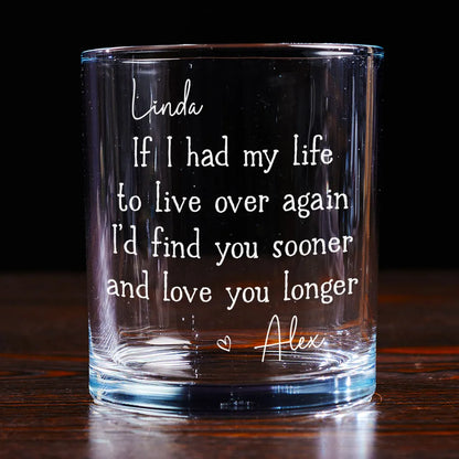 Personalized Whiskey Glass with Romantic Quote, Custom Love Message for Couples, Unique Gift for Whiskey Lovers & Special Occasions
