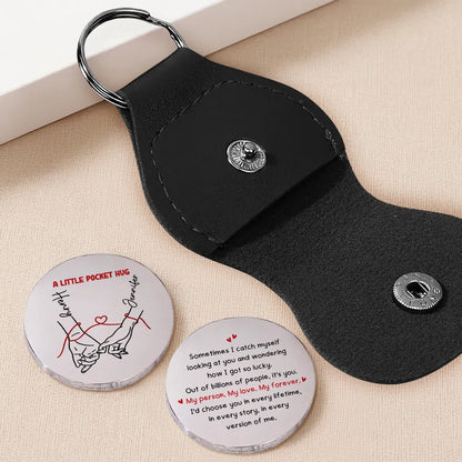 Pocket Hug Token 'A Little Pocket Hug', Sweet Love Note Keepsake for Partner, Thoughtful Personalized Gift
