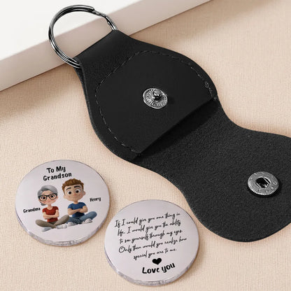 Pocket Hug for Grandson Granddaughter, Love You Always Message, Personalized Keepsake Gift From Grandma Grandpa for Everyday Comfort