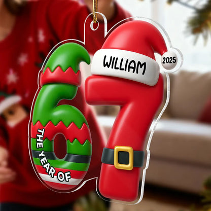 Personalized Acrylic Ornament 67 Reindeer & Snowman Design Cute Christmas Decor Unique Gift for Kids & Teens