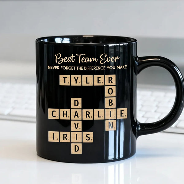 Best Team Ever Personalized Full Color Mug – Custom Team Name Layout for Work Crew – Meaningful Thank You Gift for Bosses and Colleagues