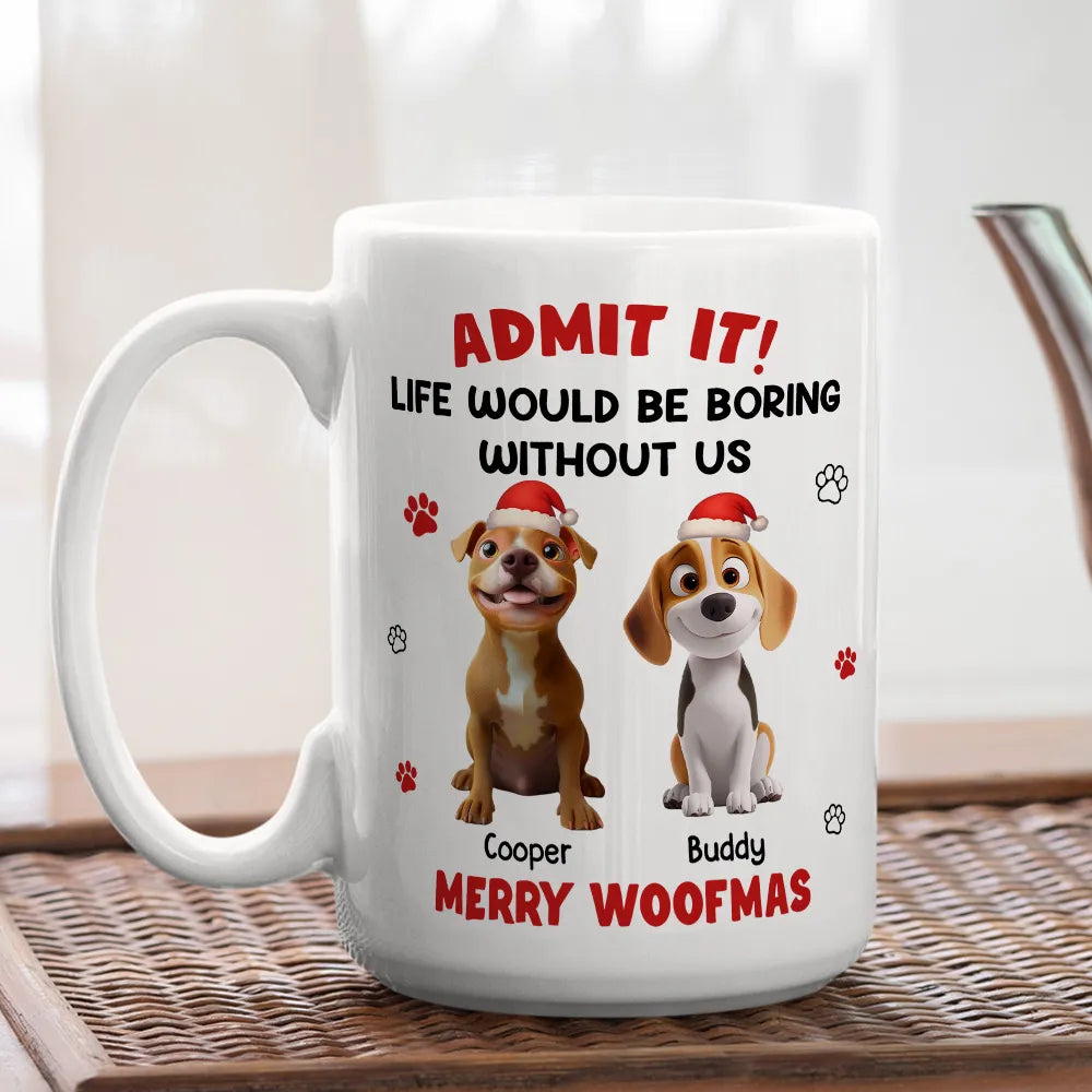 Personalized White Ceramic Mug with Cute Corgi Cartoon, Admit It Quote –  DoyoBest