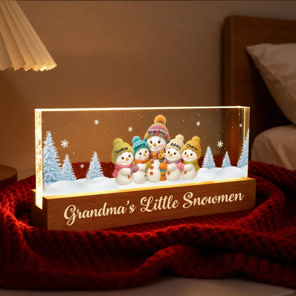Grandma’s Snow Angels LED Light Plaque – Perfect Christmas Gift to Brighten Grandma’s Home
