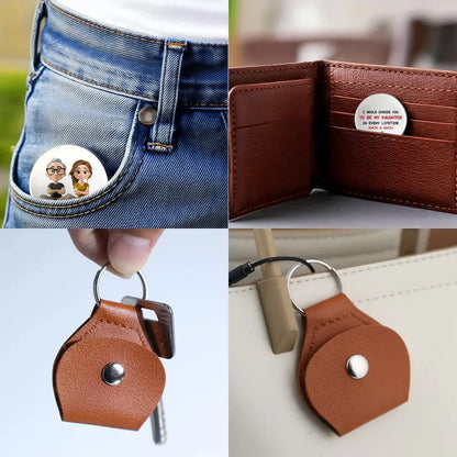 Father-to-Daughter Keychain with Sentimental Quote 'To Be My Daughter'