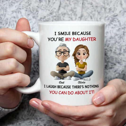 Mug with Mother–Daughter Cartoon, playful message, gift-ready keepsake for coffee or tea, perfect gift for Mom from Daughter