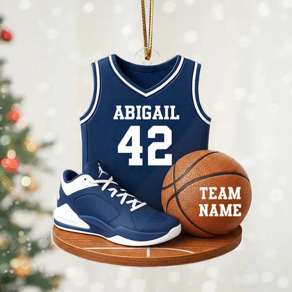 Basketball Jersey Acrylic Ornament – Custom Design, Perfect Gift for Sports Lovers