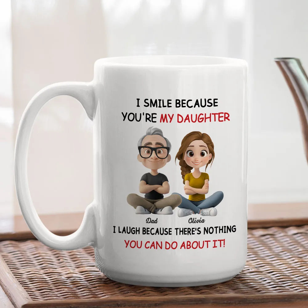 Mug with Mother–Daughter Cartoon, playful message, gift-ready keepsake for coffee or tea, perfect gift for Mom from Daughter