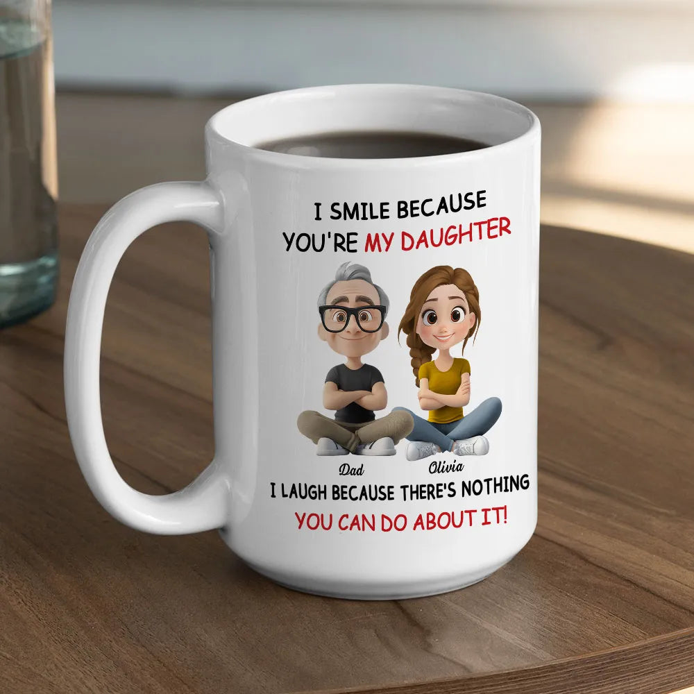 Mug with Mother–Daughter Cartoon, playful message, gift-ready keepsake for coffee or tea, perfect gift for Mom from Daughter