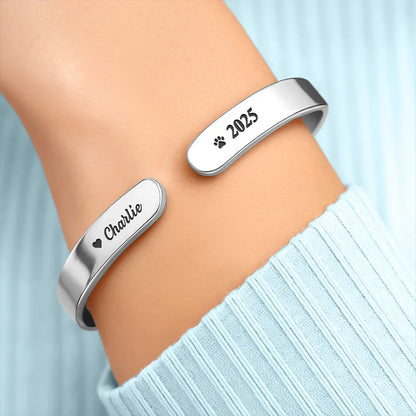 Personalized Stainless Steel Cuff Bracelet, A Hug From Heaven, Unique Memorial Gift