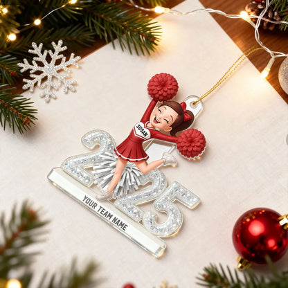 Custom Cheerleader Acrylic Ornament for Christmas Tree