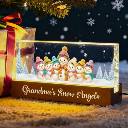 Grandma’s Snow Angels LED Light Plaque – Perfect Christmas Gift to Brighten Grandma’s Home