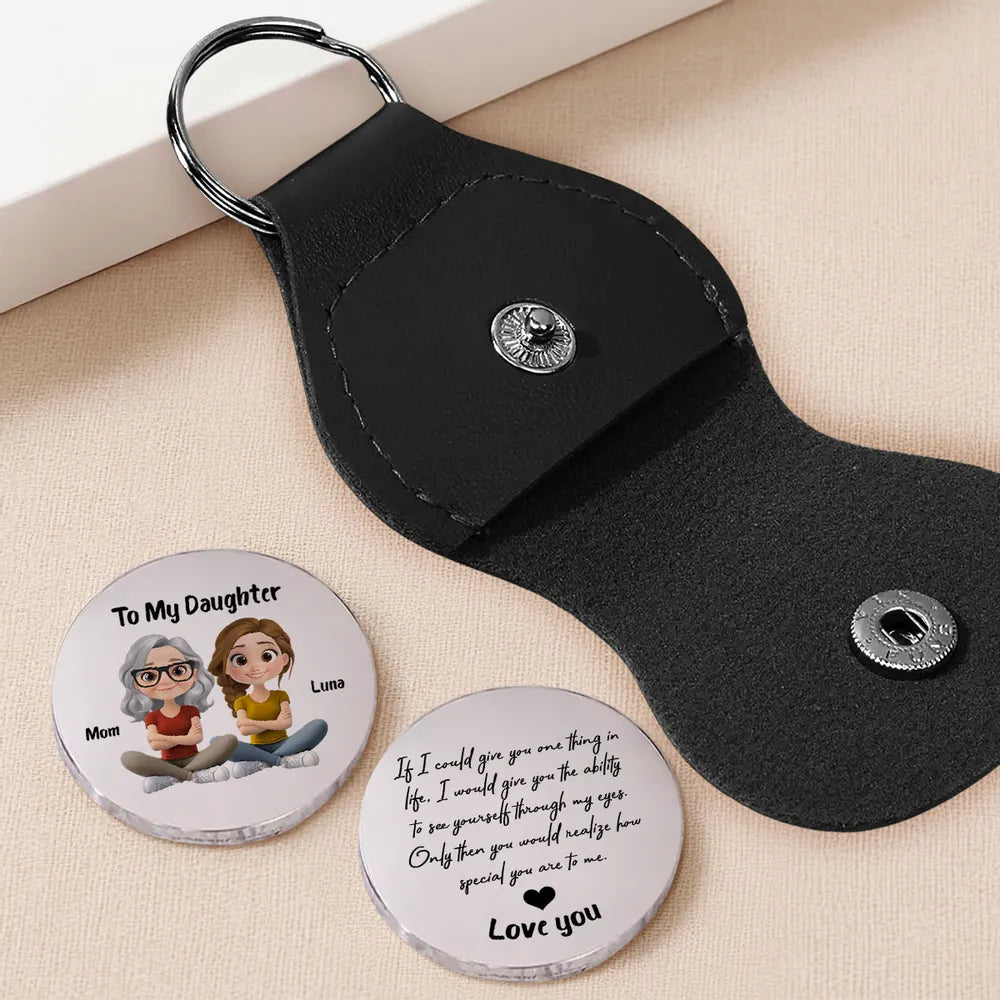 To My Daughter Keychain – A Heartfelt Gift from Mom Filled with Love and Meaning