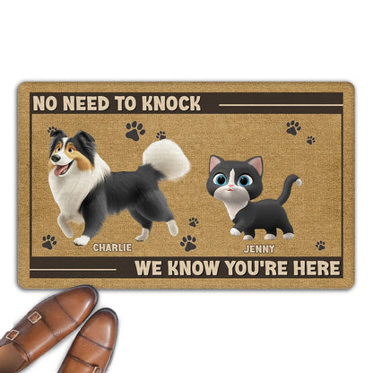 Custom Dog and Cat Doormat, Fun Pet-Themed Home Décor and Gift