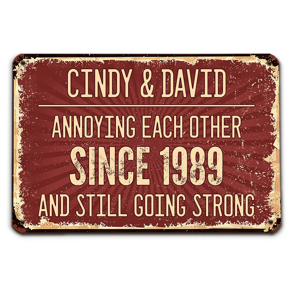 Annoying Each Other Rectangular Iron Sign, Custom Romantic Gift for Co ...