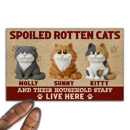 Funny Cat Standard Doormat with Playful Design for Entryway, Adds Humor and Perfect Gift for Pet Lovers
