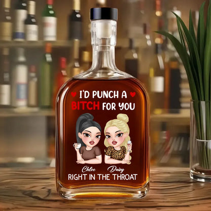 Custom Glass Spirits Decanter – Funny Gift for Sisters & Friends