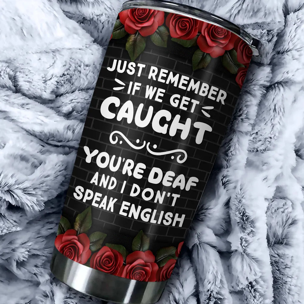 Personalized Insulated Travel Tumbler, Cartoon Friend Partners in Crime Unique Creative Gift