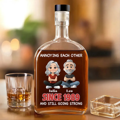 Annoying Each Other Since – Personalized Glass Spirits Decanter for Couples