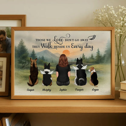 Retro Vintage Mountain Landscape Pet Dog Cat Memorial Personalized Poster