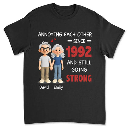 “Annoying Each Other Since 1992” Retro Couple Tee – Funny Anniversary Gift