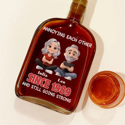 Annoying Each Other Since – Personalized Glass Spirits Decanter for Couples