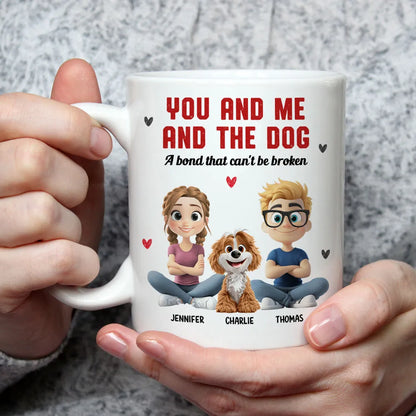 You and Me and the Dog – Custom Mug | A Bond That Can’t Be Broken