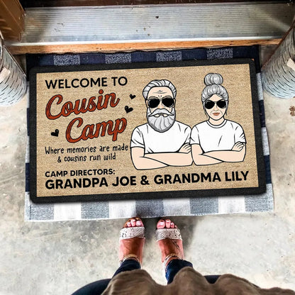 Doormat – Welcome to Cousin Camp Personalized Grandparent Mat