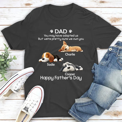 Funny Dog Dad Washed Denim Baseball Cap, Custom Pet Quote for a Creative Gift He'll Wear