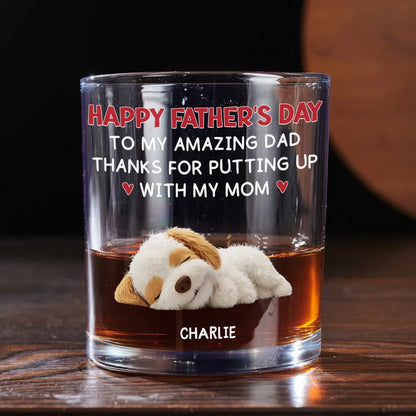 Personalized Whiskey Glass – Cute Pets Father’s Day Gift