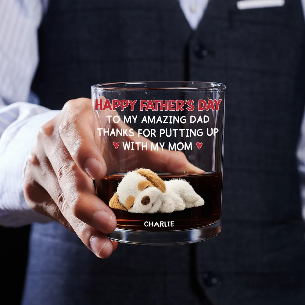 Personalized Whiskey Glass – Cute Pets Father’s Day Gift